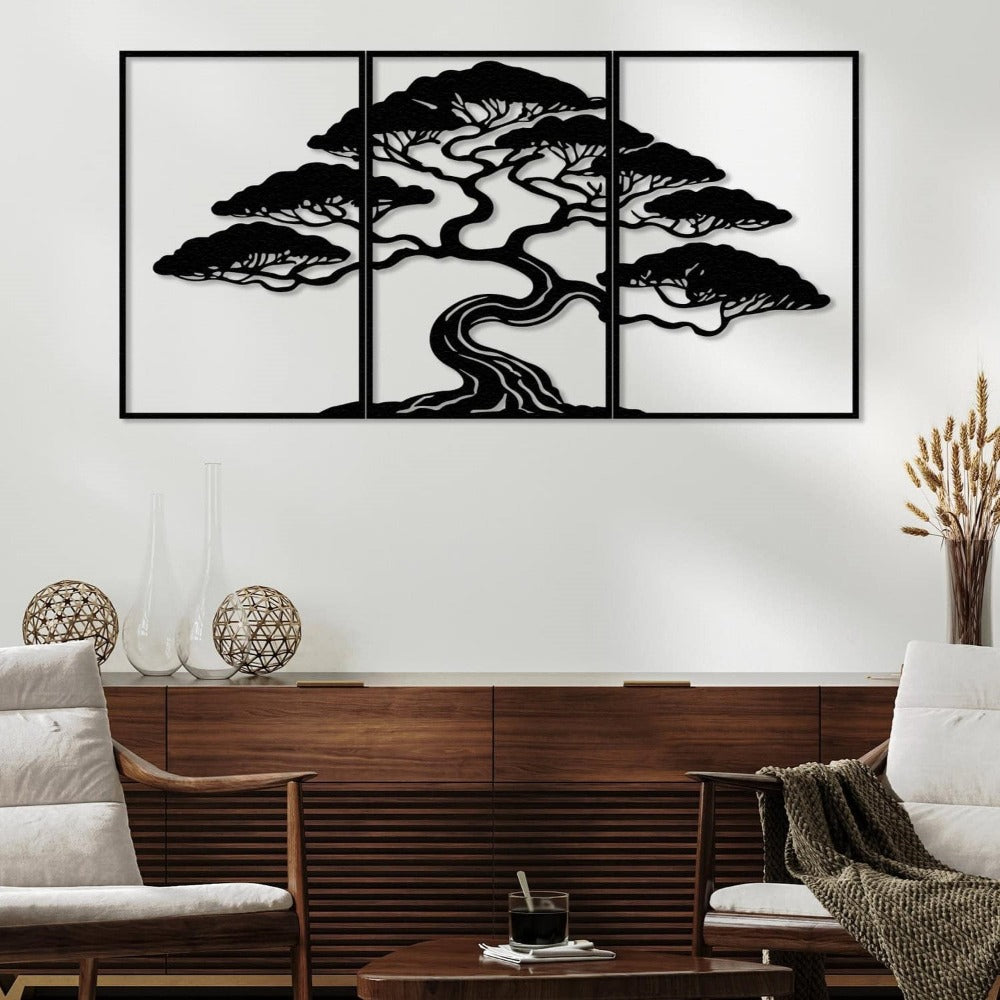 3 Pieces Bonsai Tree Wall Art