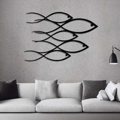 School Of Fish Metal Wall Art