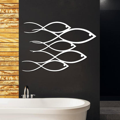 School Of Fish Metal Wall Art